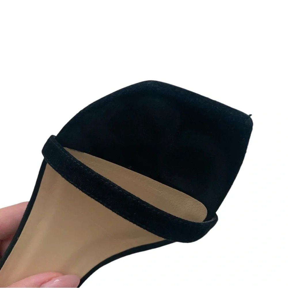 Stuart Weitzman Black Ankle Strap Sandals